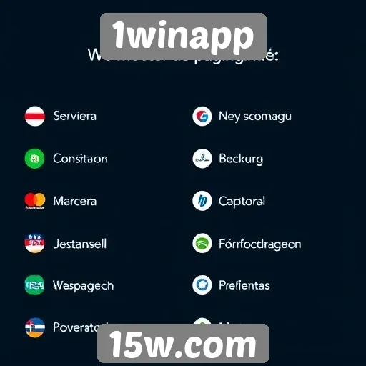 Métodos de pagamento e saques oferecidos pelo 1winapp